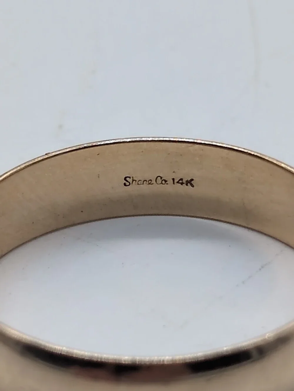 Shane Co 14k Yellow Gold Mens 5mm Wedding Ring Band Sz 13.75